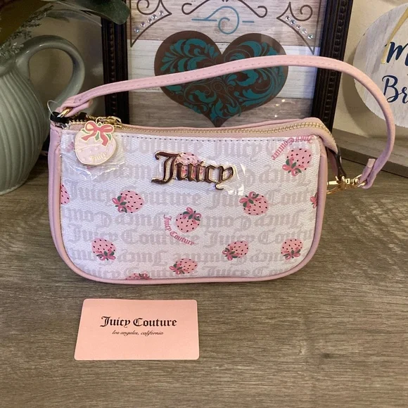Juicy Couture Angel Crystal/Pink Diamond Berry Sweet Convertible Wristlet - Picture 6 of 13